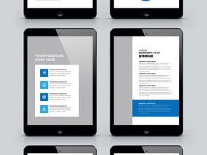 大氣藍色企業畫冊 網絡技術服務公司的形象展示與設計模板